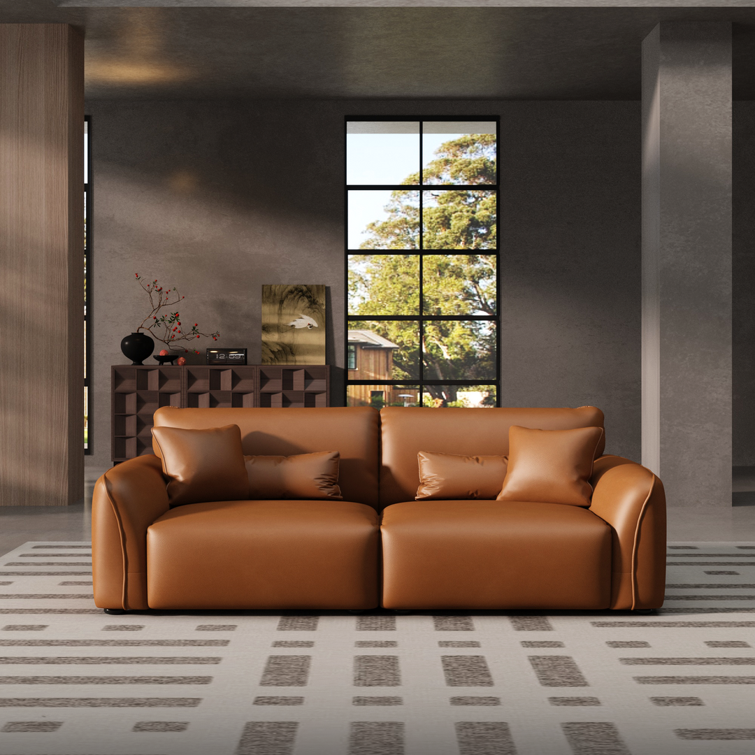 Milano Moda Minimalist Leather Sofa