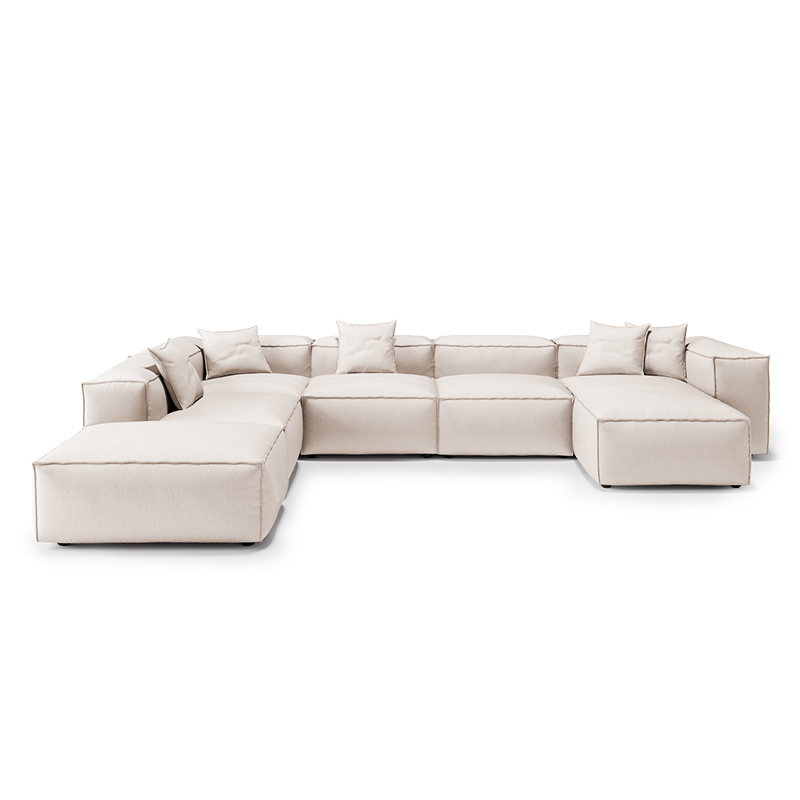 Freedom Modular Khaki Open End Sectional Sofa-hidden