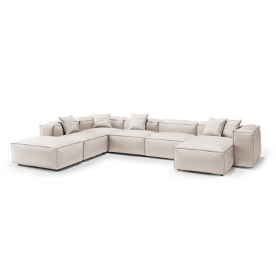 Freedom Modular Khaki Open End Sectional Sofa-Khaki