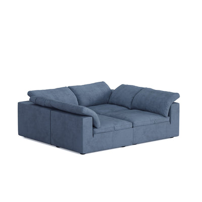 Tender Wabi Sabi Beige Sofa Bed-Blue-90.6"