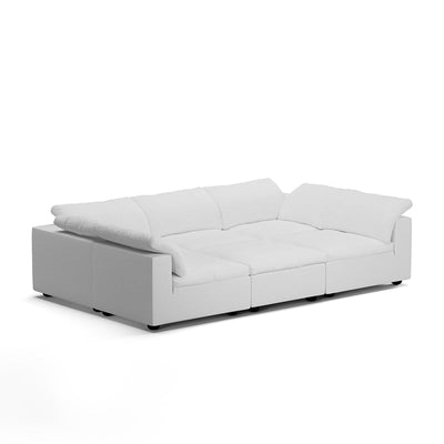 Tender Wabi Sabi Light Gray Sofa Bed-White-128.0"