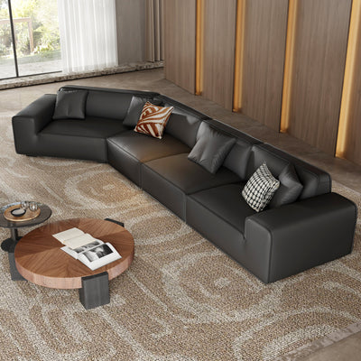 Domus Curved Sofa-Black