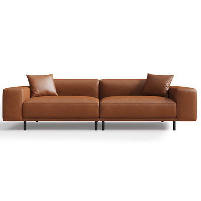 Noble Dark Gray Leather Sofa