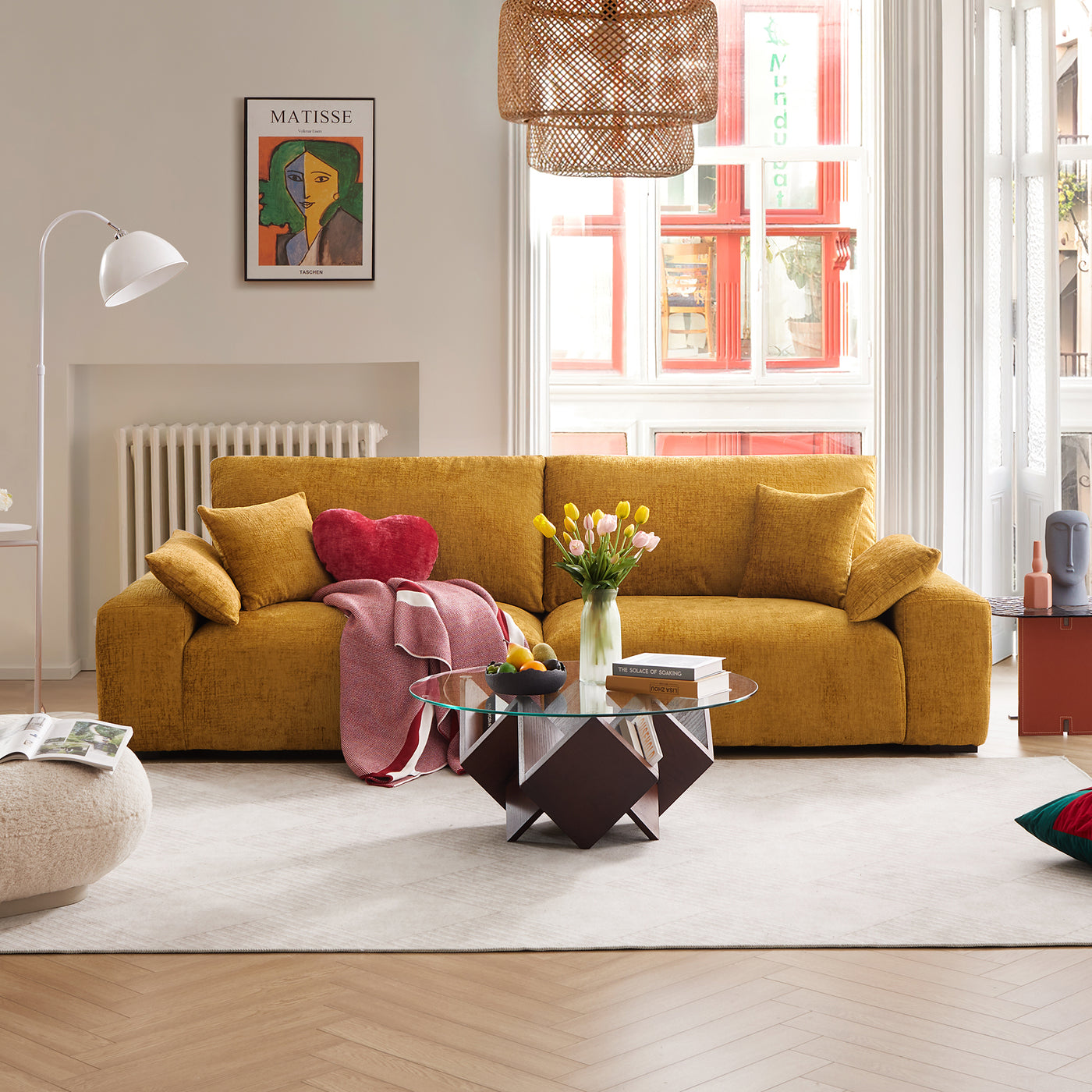 The Empress Yellow Sofa-Yellow