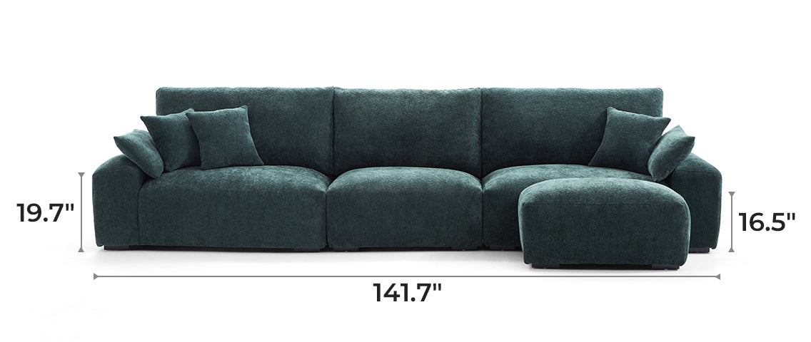 The Empress Green Sofa and Ottoman