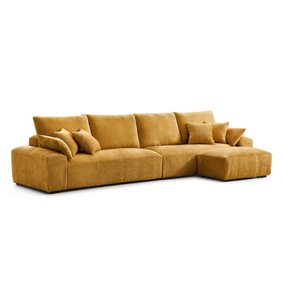 The Empress Yellow Sofa and Ottoman-Yellow-140.1"