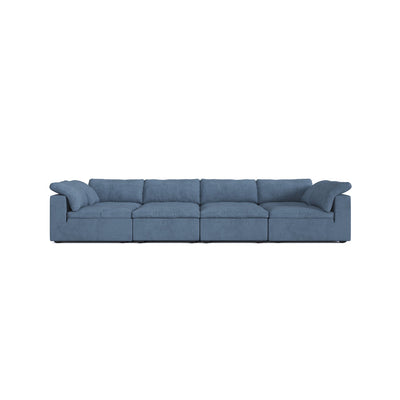 Tender Wabi Sabi Beige Sofa Bed-Blue-165.4"