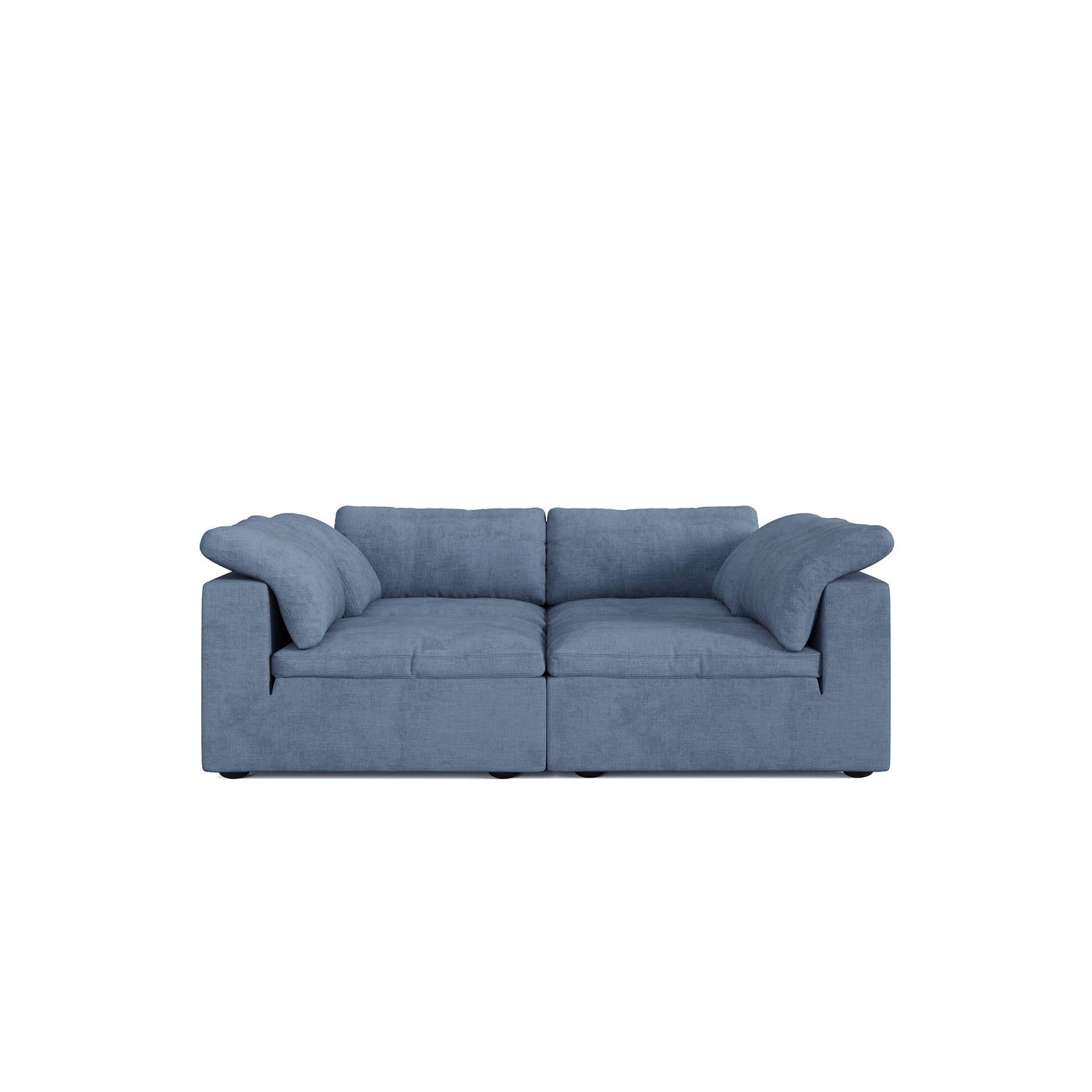 Tender Wabi Sabi Beige Sofa Bed-Blue-90.6"