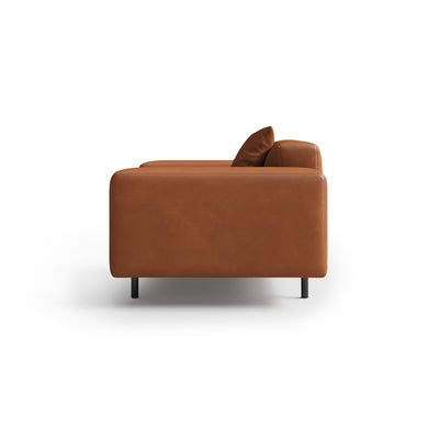 Noble Dark Gray Leather Armchair