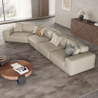 Domus Curved Sofa-Beige