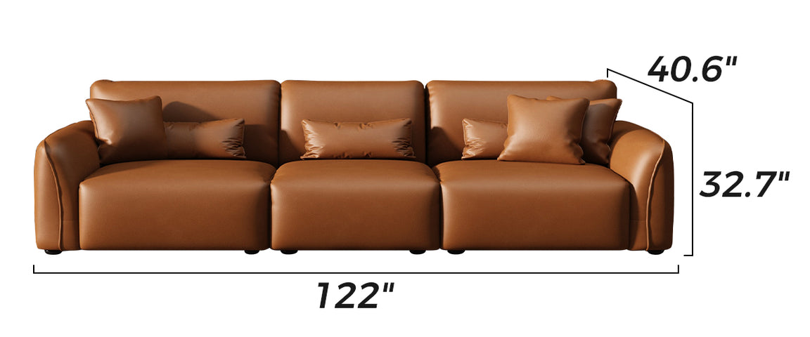Milano Moda Minimalist Leather Sofa