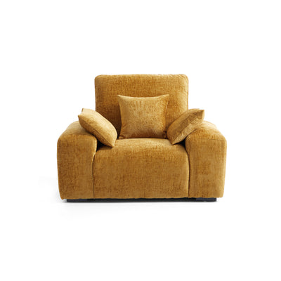 The Empress Beige Armchair-Yellow-45.3"