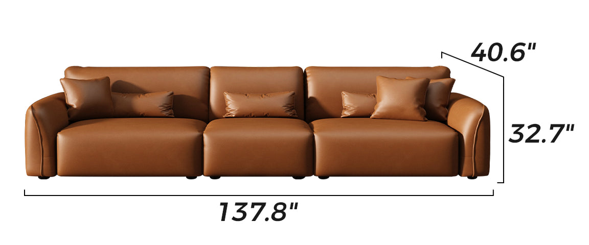 Milano Moda Minimalist Leather Sofa