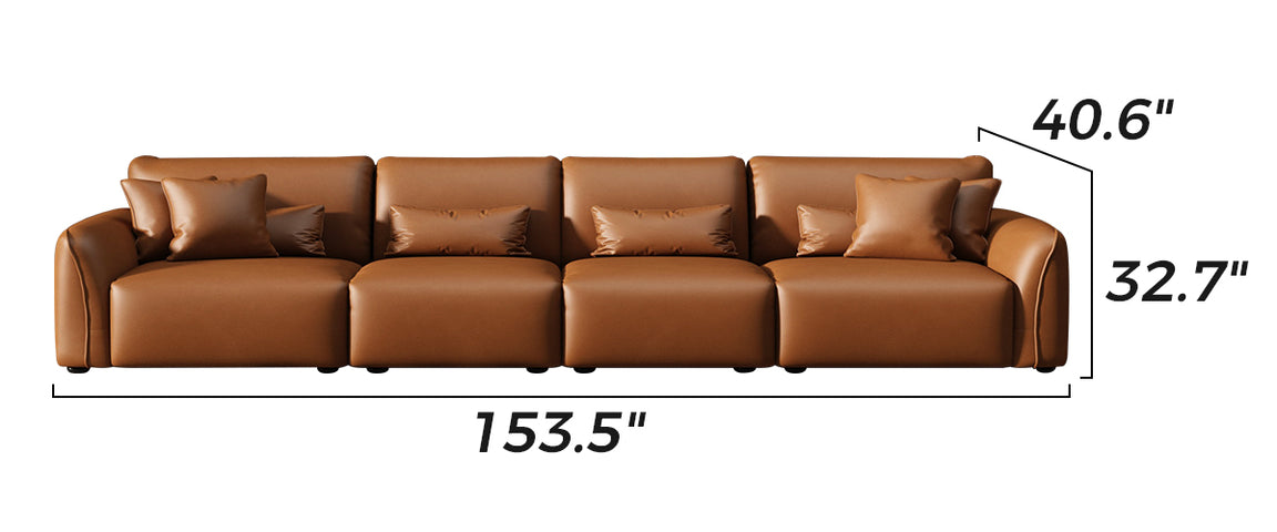 Milano Moda Minimalist Leather Sofa