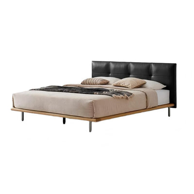 Brownie Crust Leather Bed-Ash