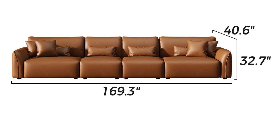 Milano Moda Minimalist Leather Sofa
