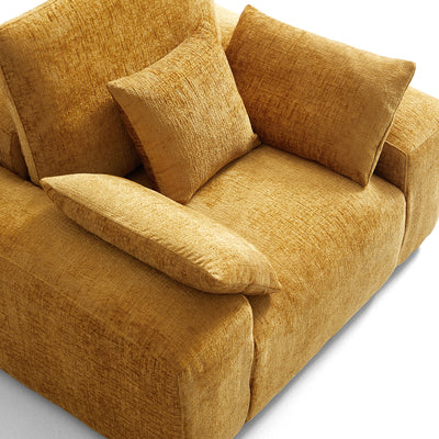 The Empress Beige Armchair-Yellow-45.3"