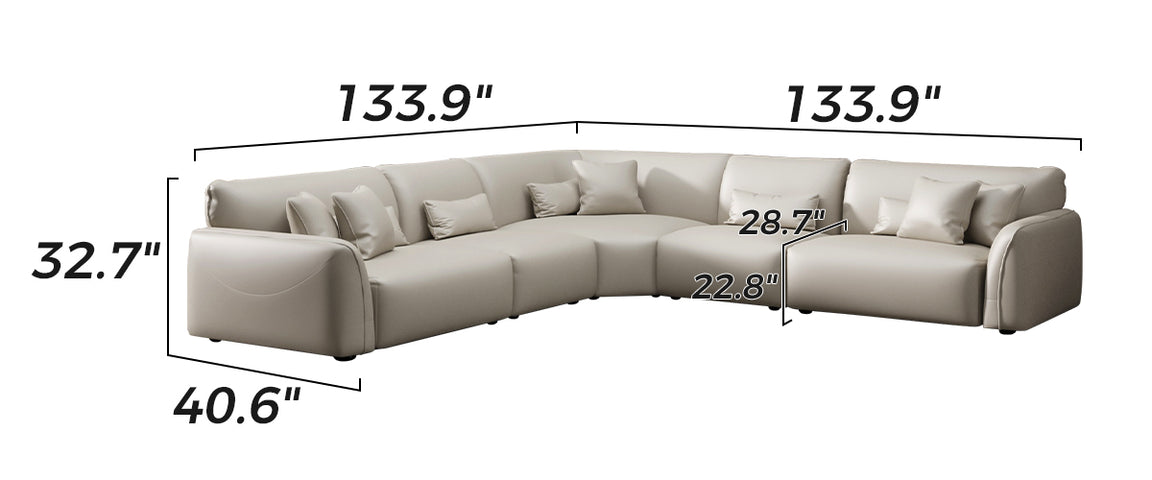 Milano Moda Minimalist Black Leather Corner Sofa