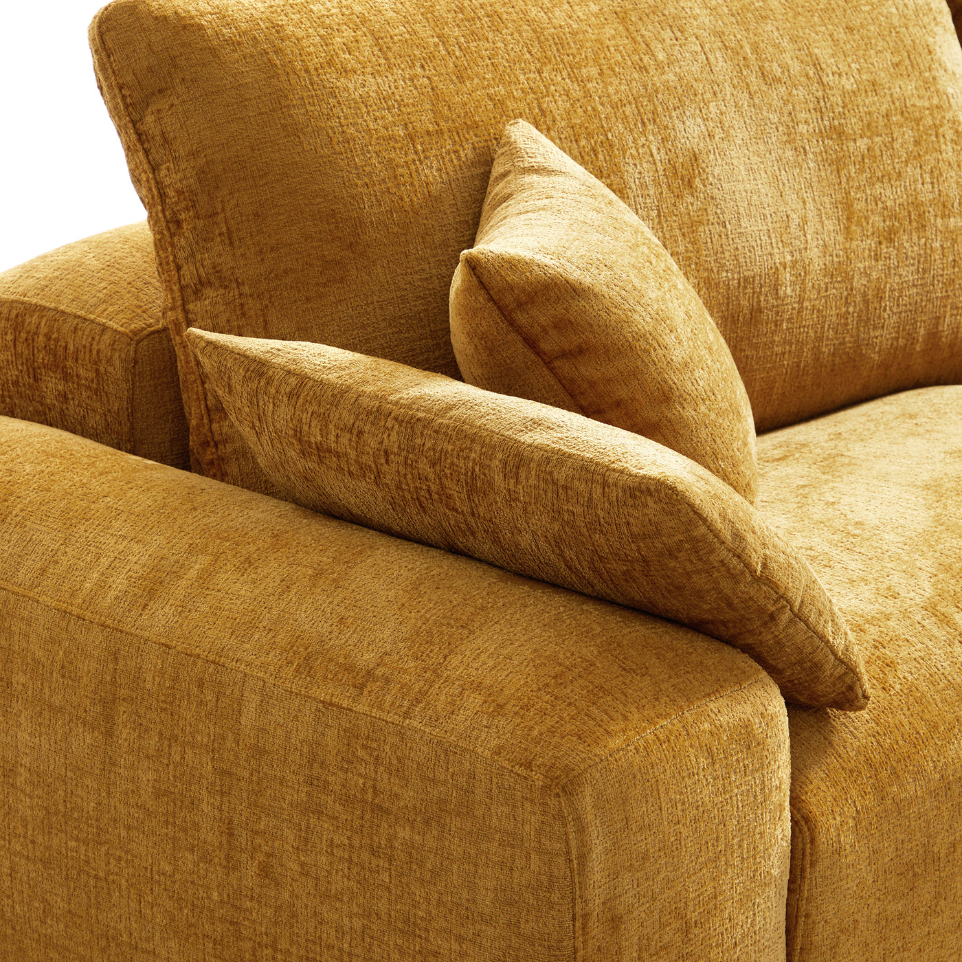 The Empress Beige Sofa-Yellow