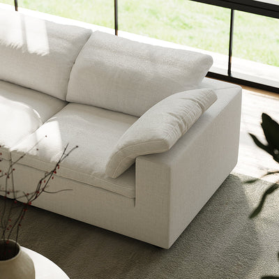 Tender Wabi Sabi Light Gray Sofa-White