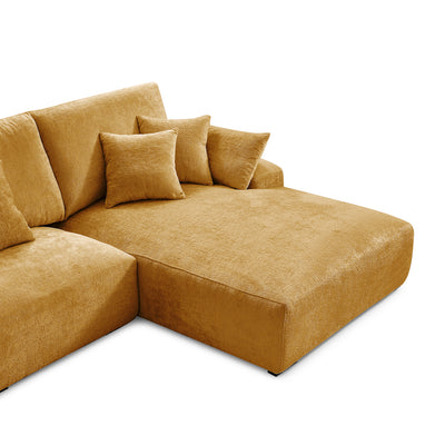 The Empress Beige Sectional-Yellow