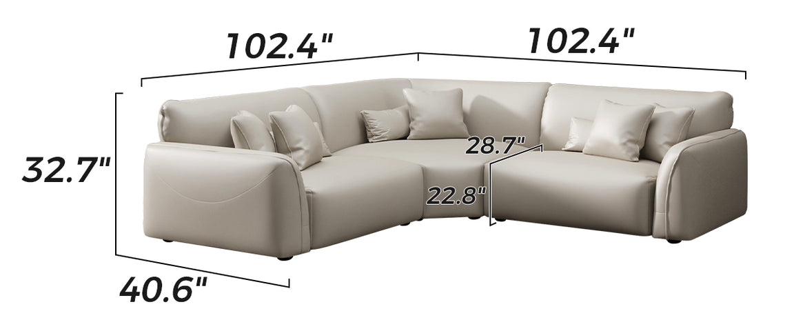 Milano Moda Minimalist Black Leather Corner Sofa