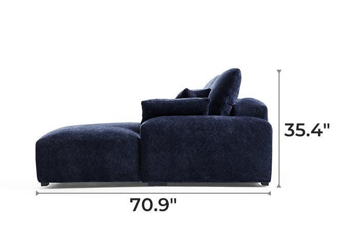 The Empress Navy Blue Sectional