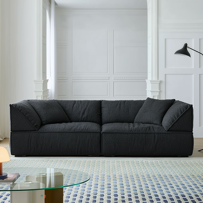 Brioche Soft Boucle Sofa-Black