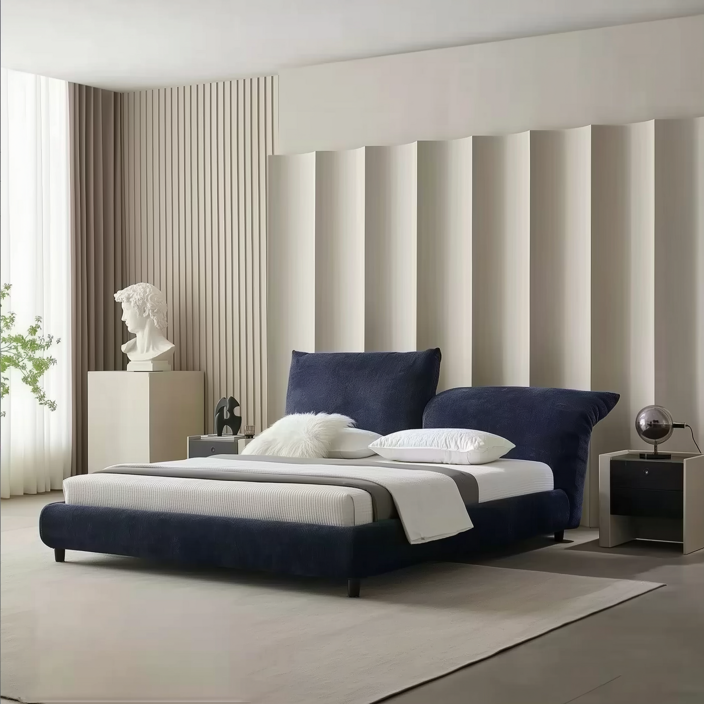 Blueberry Mousse Velvet Bed