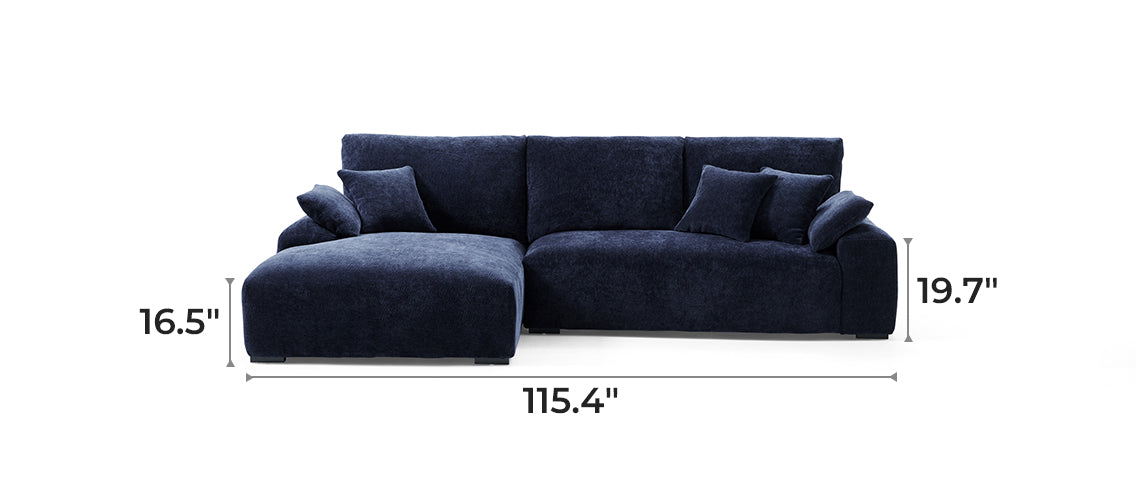 The Empress Navy Blue Sectional