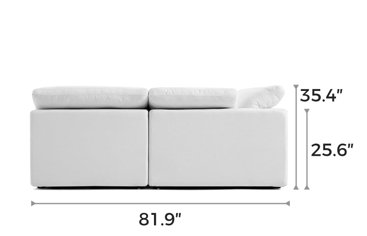 Tender Wabi-Sabi U-Shaped Sectional with Open Ends