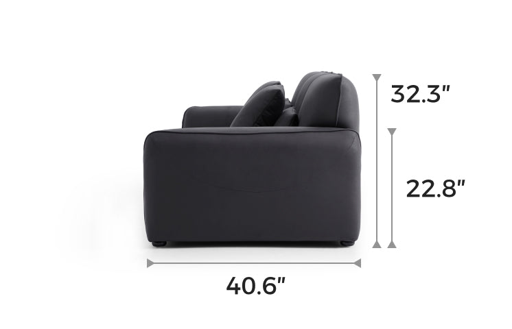 Milano Moda Minimalist Black Sofa