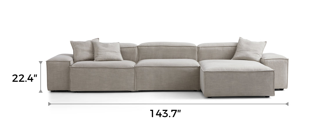 Freedom Modular New Gray Sectional Sofa