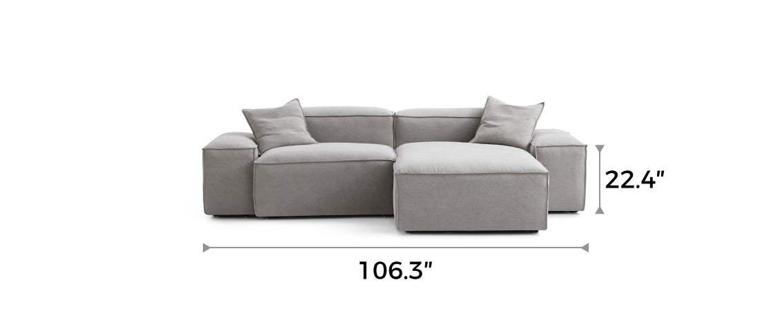 Freedom Modular New Gray Sectional Sofa