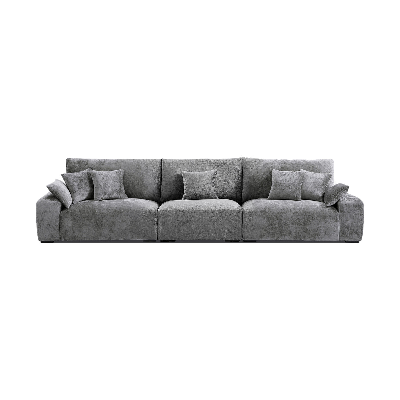 The Empress Yellow Sofa-Gray-141.7″