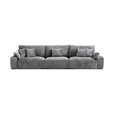 The Empress Yellow Sofa-Gray-141.7″