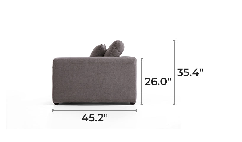 Nathan Modular Dark Gray Natural Linen Sofa