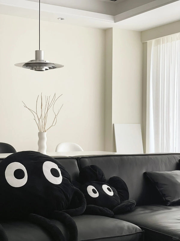 Luxury Minimalist Black Leather Sofa