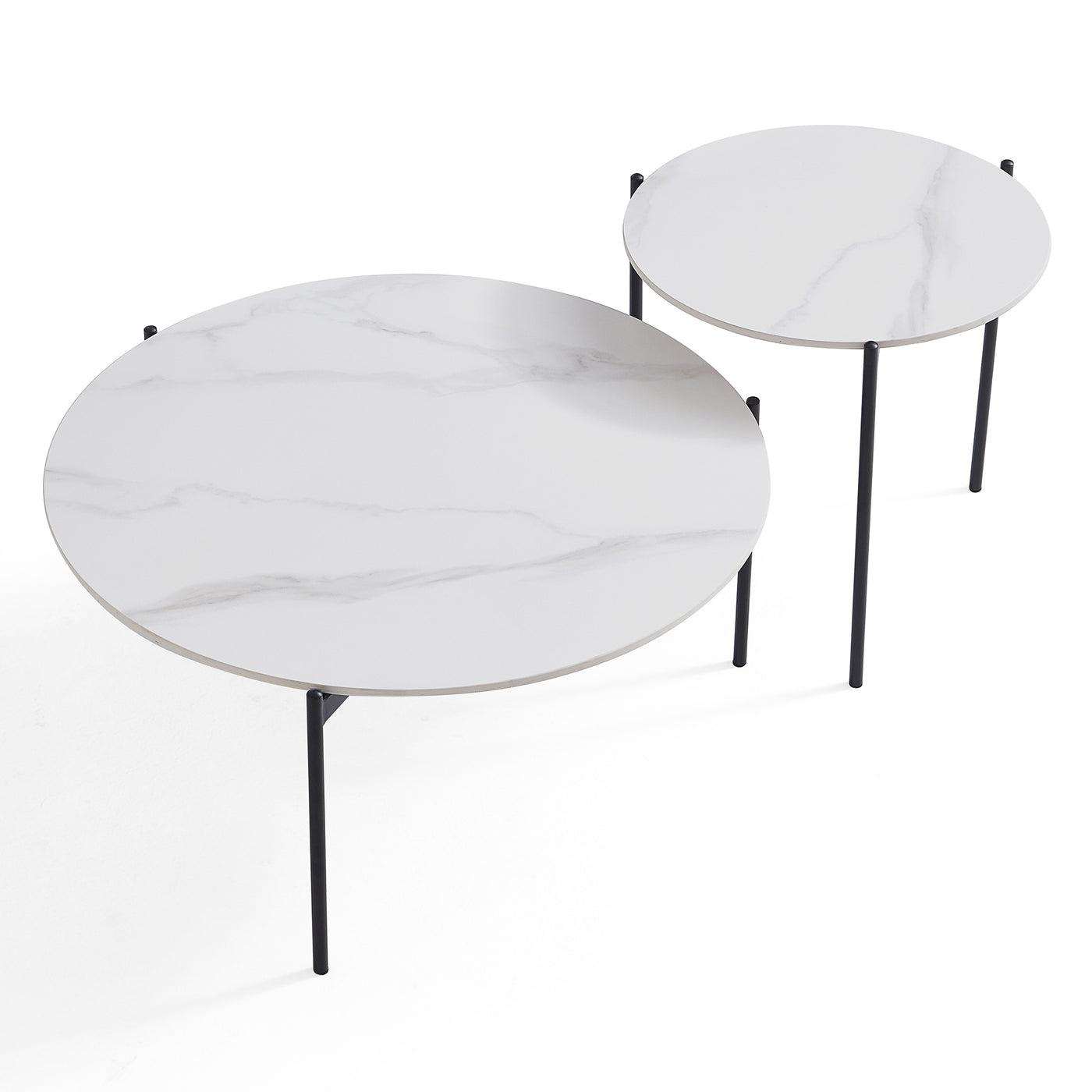 Milan White Marble Coffee Table Set-hidden