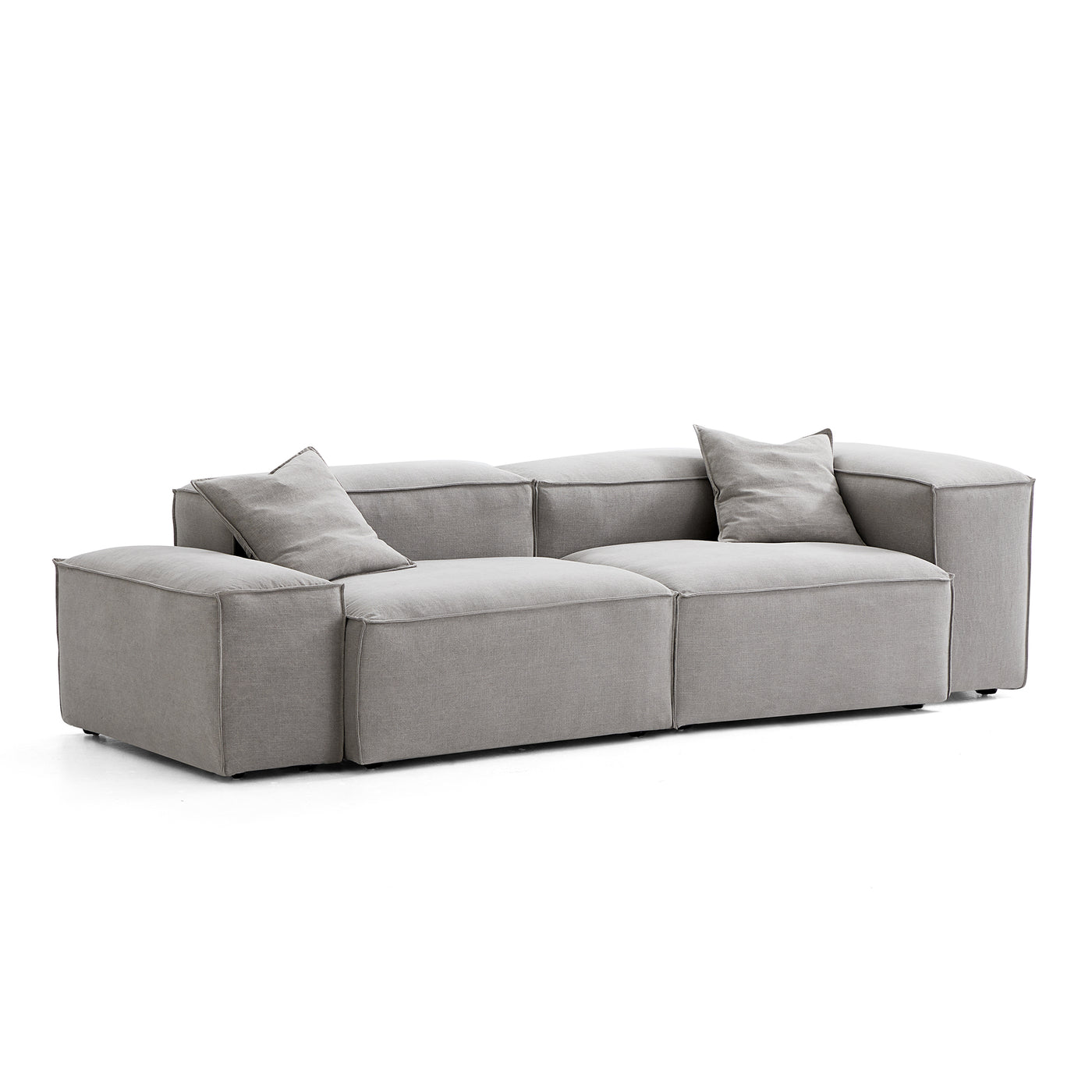 Freedom Modular Sectional Sofa-New Gray-106.3"-Low & High