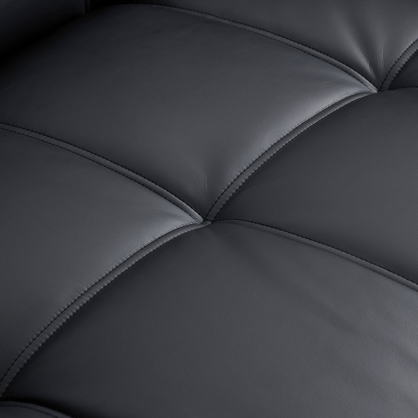 Blazer Black Leather Sofa-Black