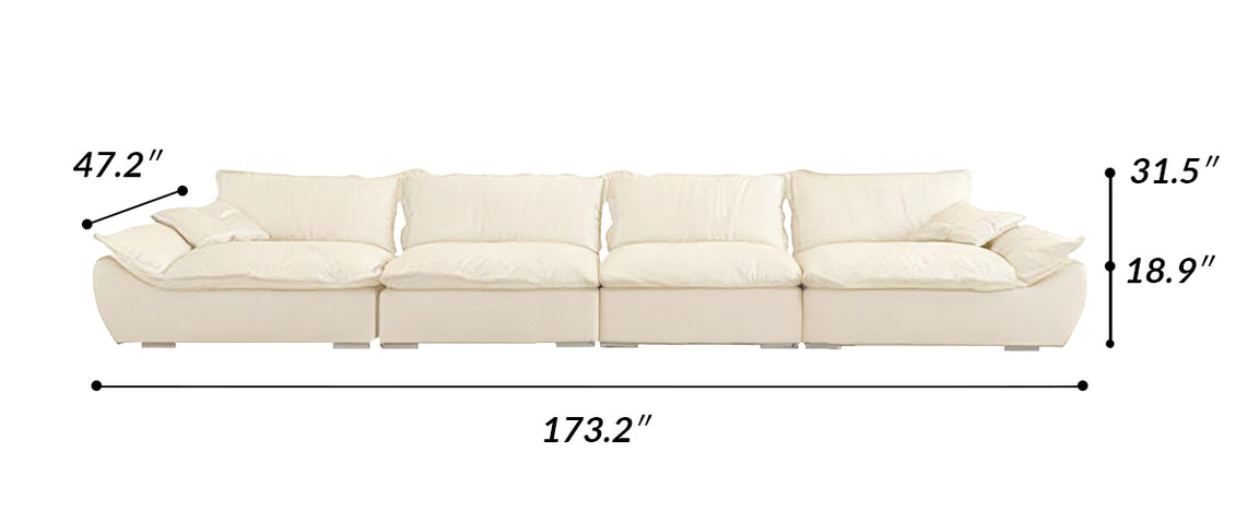 Raisa Vintage Leather Sailboat Sofa