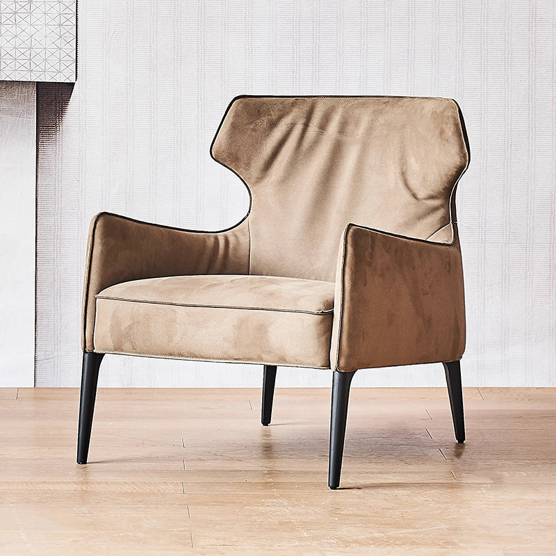 Hippo Camel Suede Accent Chair-Camel