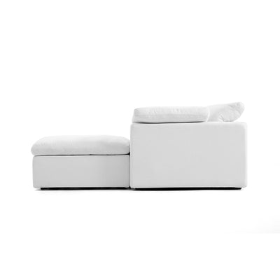 Tender Wabi-Sabi White Sofa and Ottoman