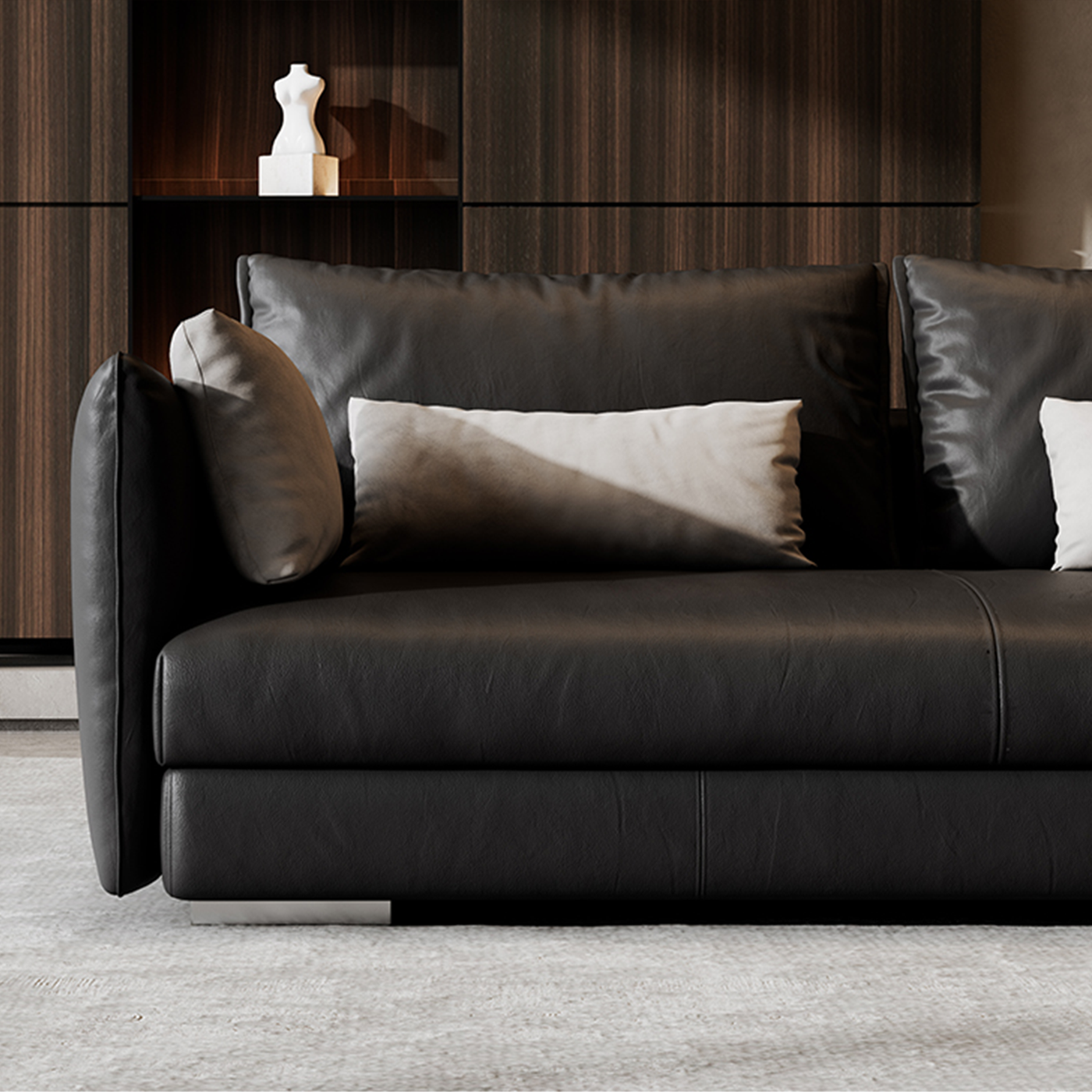 Lennox Plush Leather Sofa