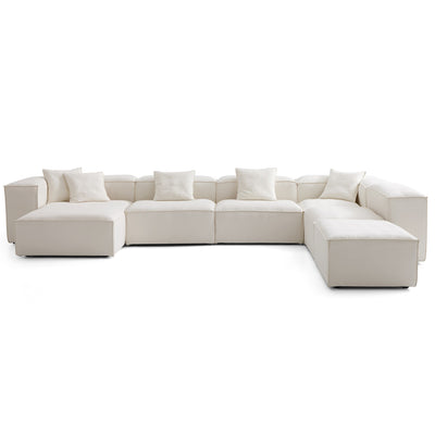 Freedom Modular Beige Open End Sectional Sofa-Beige-181.1"-High