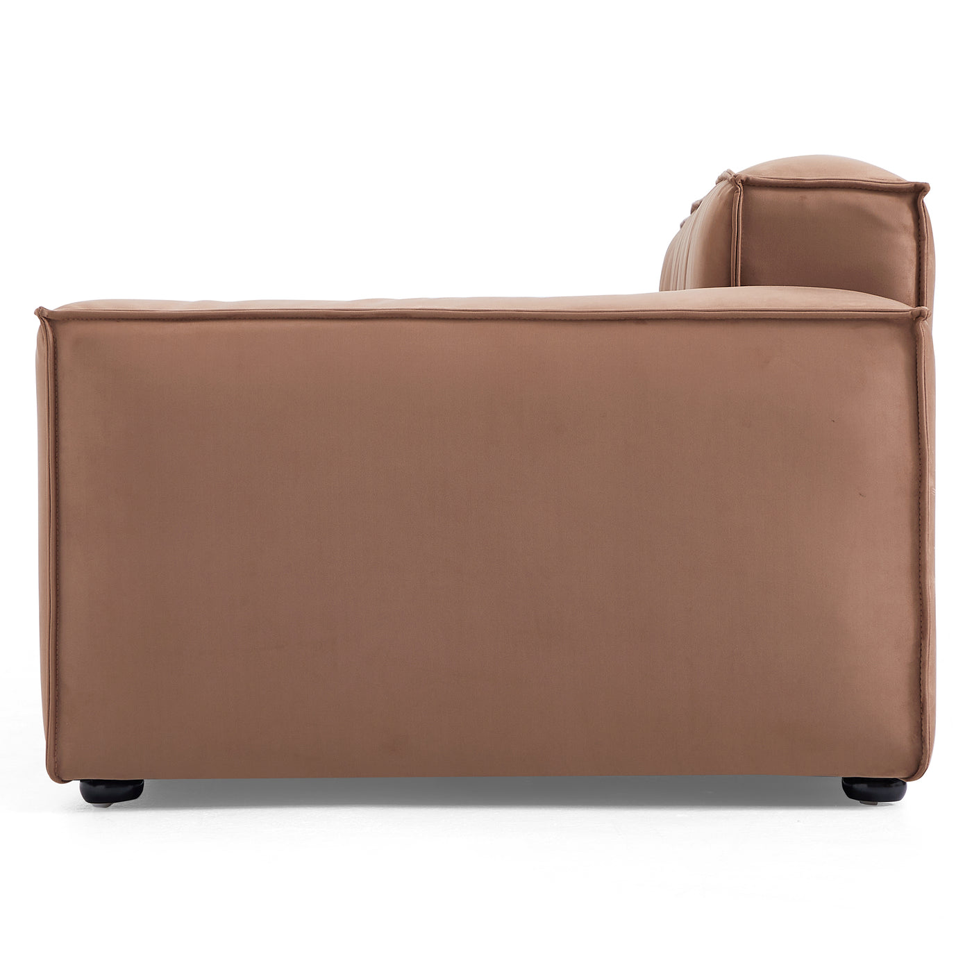 Luxury Minimalist Brown Fabric Sofa Set-Brown