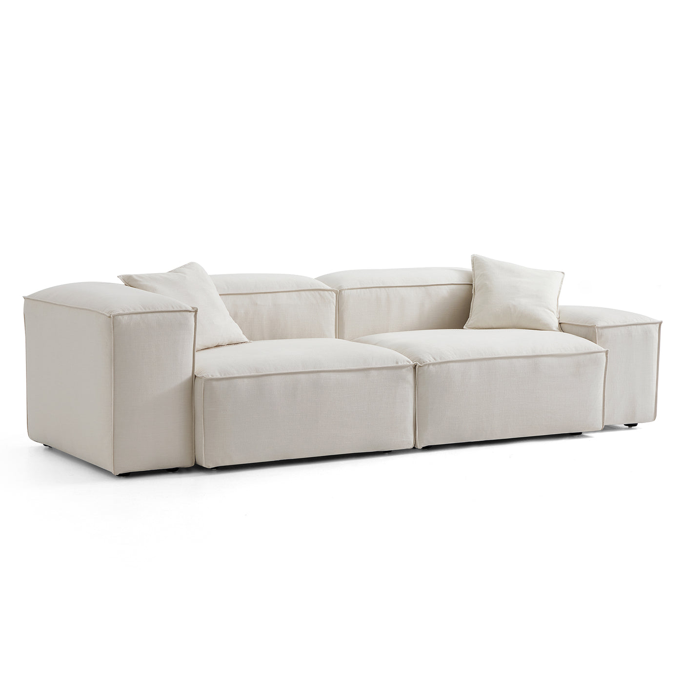 Freedom Modular Sectional Sofa-Beige-106.3"-Low & High