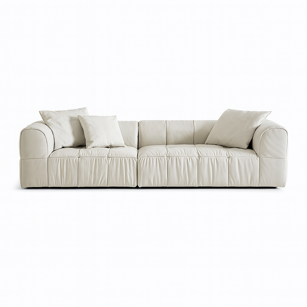 Kieayla Mino Soft Line Modular Sofa-White-110.2"