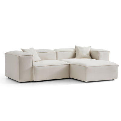 Freedom Modular Sofa with Ottoman-Beige-106.3"-High